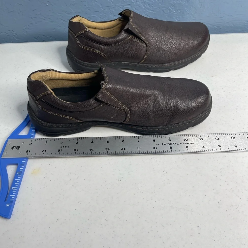 Stone Creek men slide in comfort oxfords size 11.5 leather brown